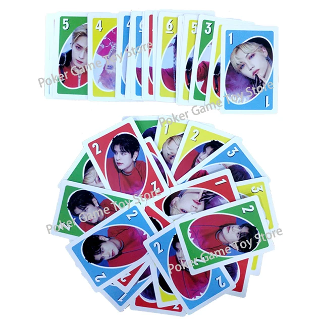 Board Game Uno Stray Kids Table Card Game Family Gathering Poker Toy for Girls Boys Photo Album Fans Fan Card Birthday Gift 4