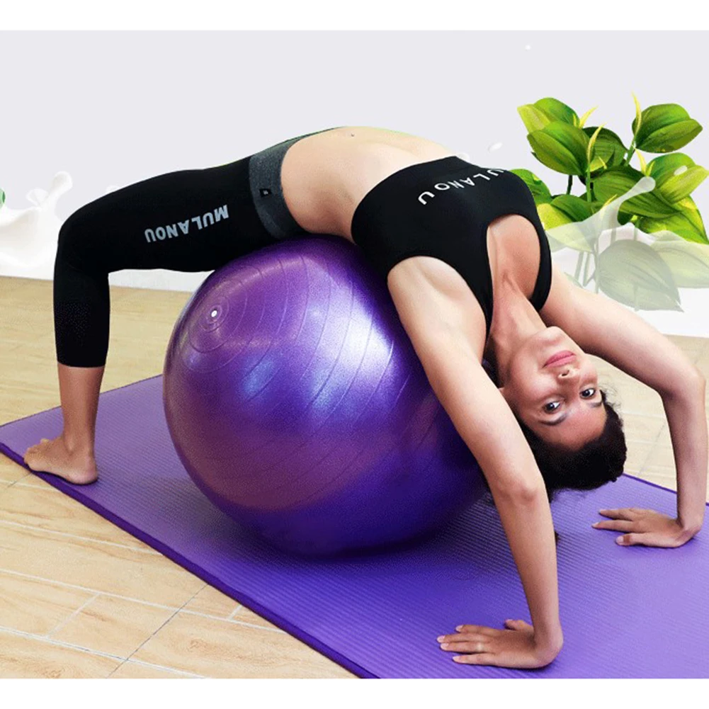 55cm Inflatable Yoga Ball Anti-Burst Exercise Ball For Working Out Balance Physical Therapy Gym Fitness Accessories