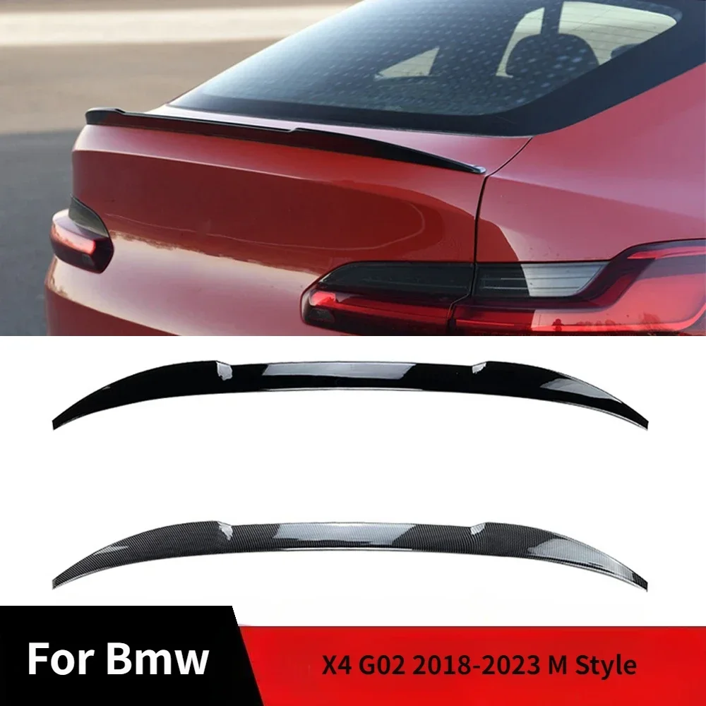 Car Tail Wings Fit For Bmw X4 G02 2018-2023 M Style Fixed Wind Spoiler Rear Wing Auto Decoration Car Accessories Tuning