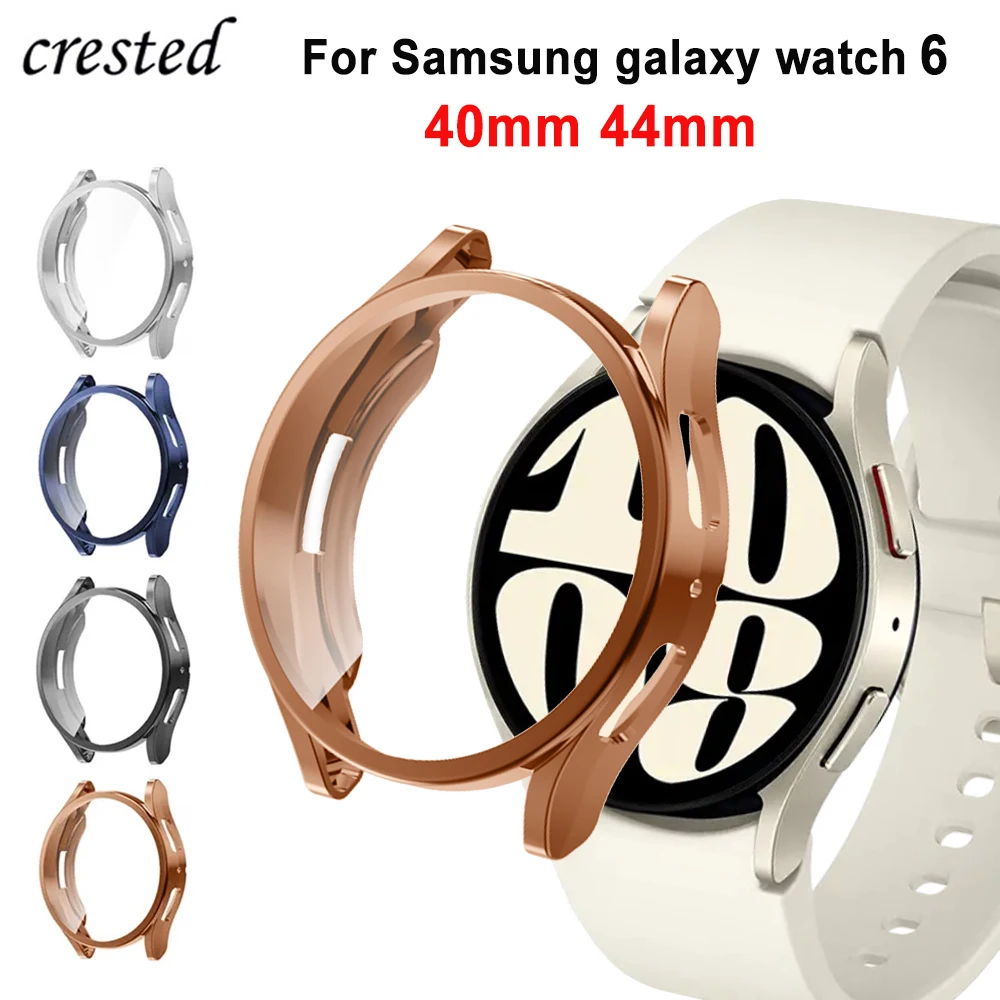 Custodia In Tpu Per Samsung Galaxy Watch 6 44Mm 40Mm Pellicola Salvaschermo Placcata All-Around Paraurti Shell Galaxy Watch 6 40Mm 44Mm Cover