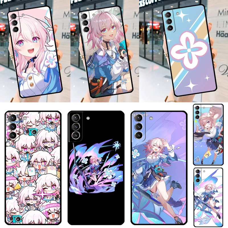 Custodia Per Binario A Stella Honkai 7 Marzo Per Samsung Galaxy S20 Fe S21 Fe S22 S23 Ultra Note 20 S9 S10 Note 10 Plus Cover Posteriore