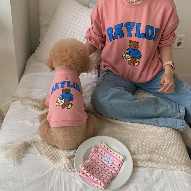 Winter Pet Clothes Cotton Bear Letter Print Costume For Large Dogs pet clothes
