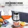 VEVOR Electric Meat Grinder with 4-Wing Stainless Steel Blades,2.5 Cup Glass Bowl, 400W Electric Food Chopper, or Baby Food,Meat 5