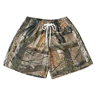 Men'S Casual Athletic Camouflage Print Shorts Outdoor Fitness Branches And Leaves Print Shorts Summer Running Casual Shorts 1