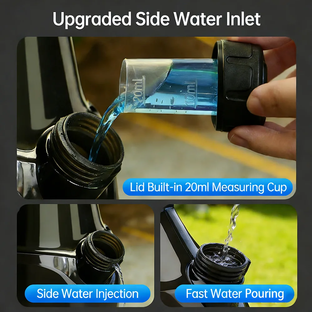 2300ml/78oz 핸드 펌프 고압 세차 스프레이어 (2개 노즐 포함) |   배터리 없이 사용 가능한 세차, 식물 물주기 및 정원 가꾸기