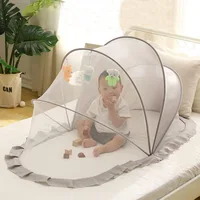 Baby Bed Infant Mosquito Nets Foldable with Cotton Pillows Portable Folding Baby Bedding Crib Netting 1