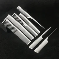 Mythus Series Carbon Antistatic White Comb For Hairdressing Long Heat Resistant Barber Haircutting Comb With Hook Design M-6500 1