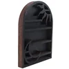 Stylish Wood Storage Shelf Wall Mounted Crescent Sun & Moon Crystal Design Practical Organizer for Home Decor 1