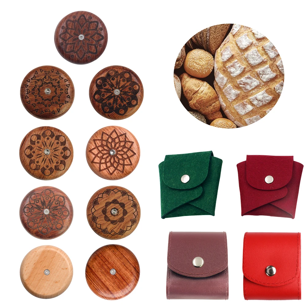 Bread Bakery Lame Tools Wooden Scraper Bread Knife/Slicer/Cutter Dough bakery stone Scoring Lame with Blades Arc Curved Knife baking tool baking accessories