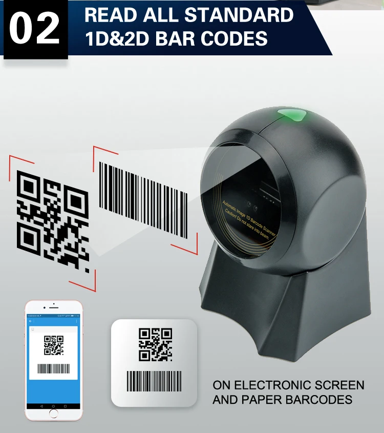 desktop automático 1d 2d qr código matriz