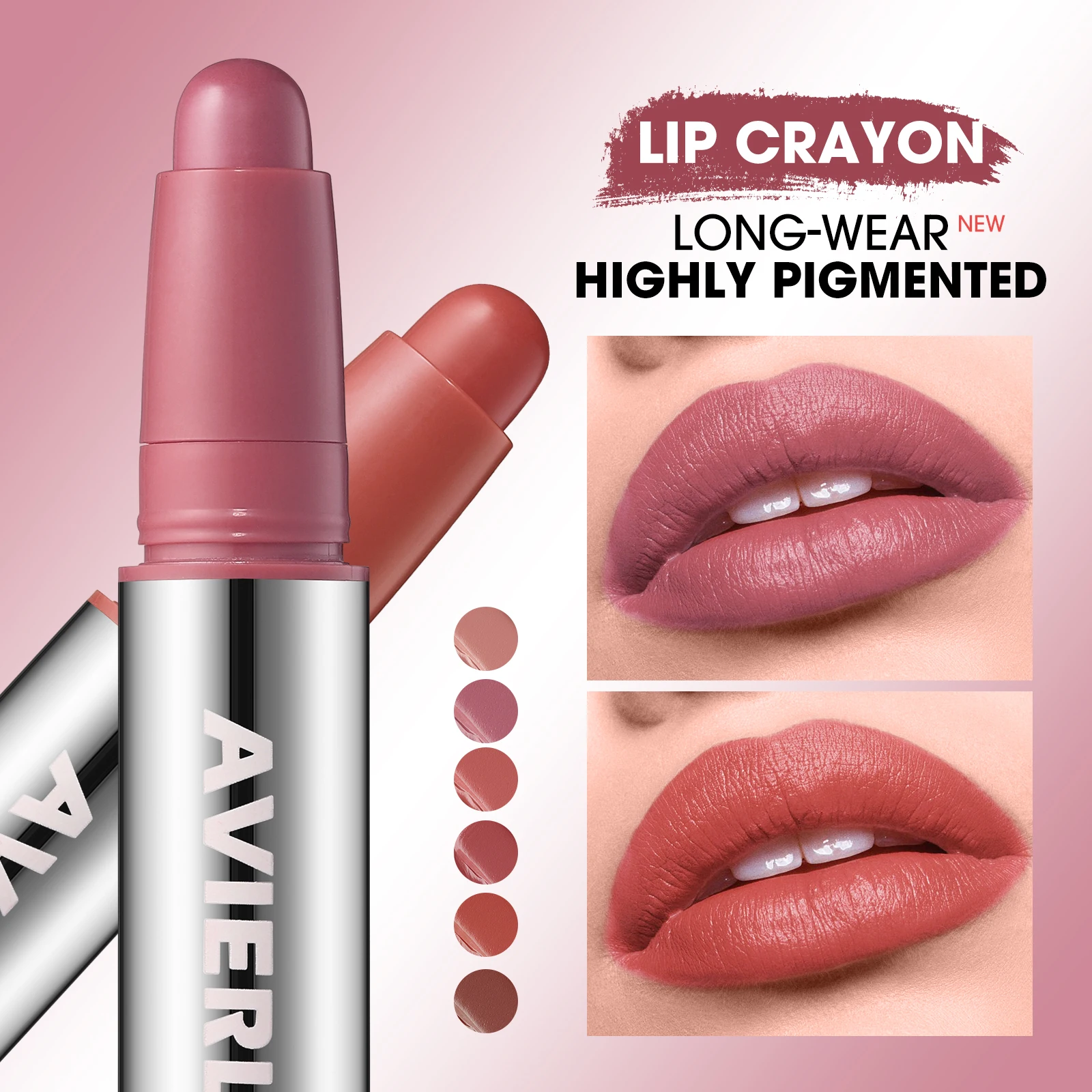 Smooth Matte Lipstick Long-lasting Moisturising Lip Glaze Pen_voghion.com