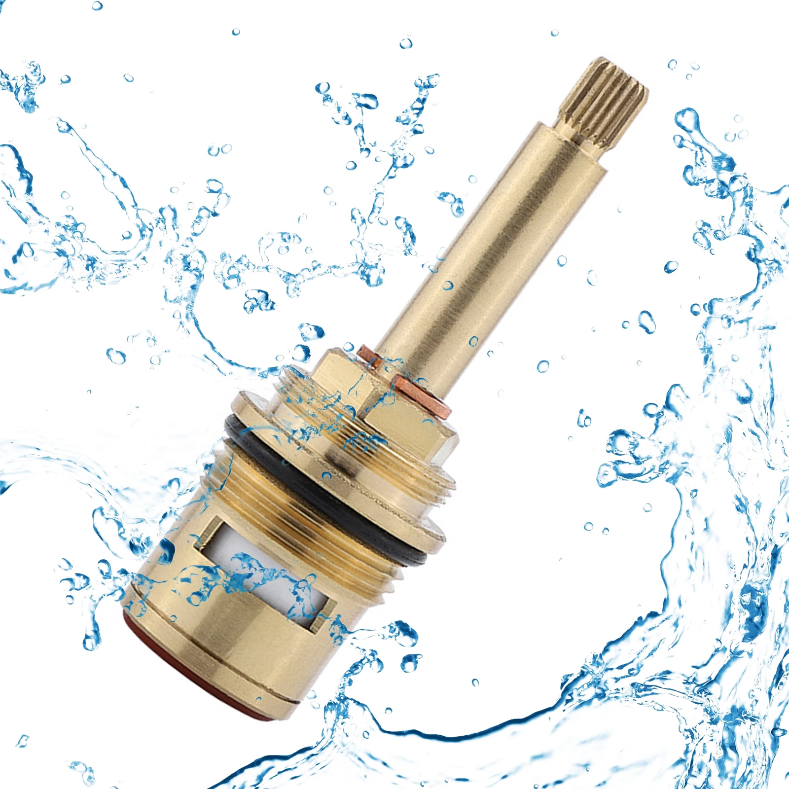 2 Cartucce Rubinetto A Quarto Di Giro - Ricambio Per Cucina E Bagno, G1/2, Ottone - Foto 6