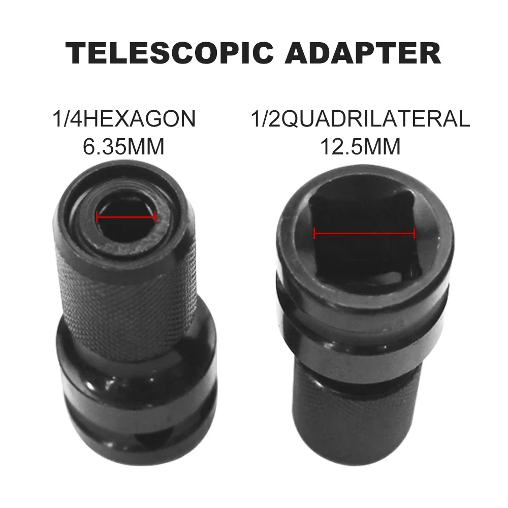 Socket Adapter Universal Wrench Adapter 1/2 Inch Square to 1/4 Inch Hex Ratchet Socket Converter 2025