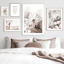 

Sea Magnolia Beach Dancing Girl Surfboard Wall Art Canvas Painting Nordic Posters And Prints Wall Pictures For Living Room Decor