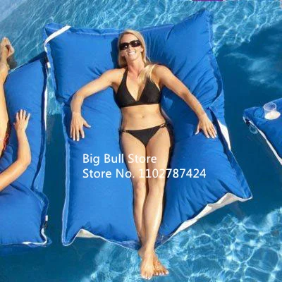 Large Size Swimming Pool Modern Oxford Leisure Reclining floating bean bag Beanbag Sofa,outside garden folding bean seat