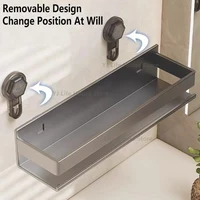 Wall-mounted Bathroom Shlef Suction Cup Shower Shelves Shower Storage Holder Rack Shampoo Storage Rack Bathroom Organizer 2