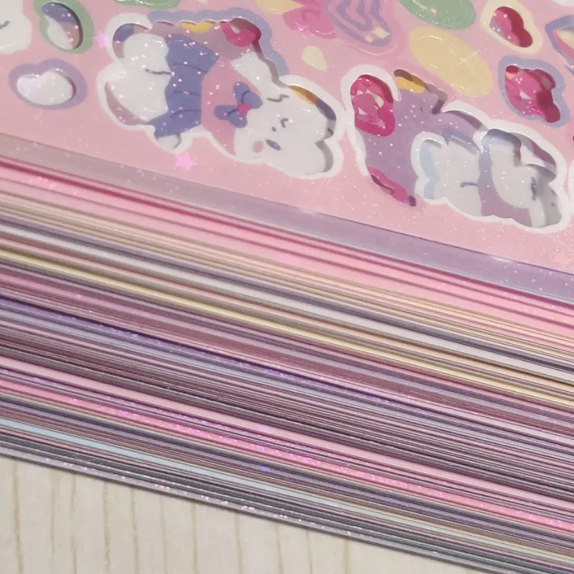 Skyscaponic 100 pezzi adesivi Kpop Non ripetuti decalcomania coreana materiali per Scrapbooking diario fornitori di adesivi di cancelleria fai da te