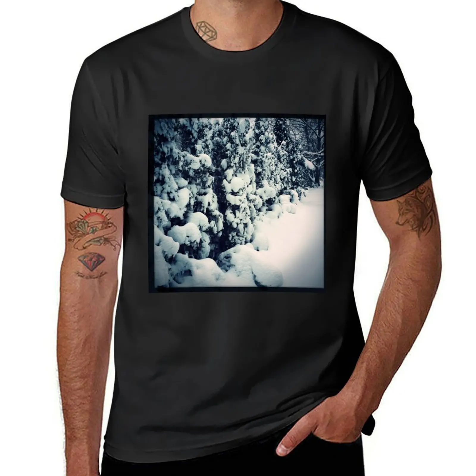 

Riverside in Winter T-Shirt quick drying vintage clothes tees heavy weight t shirts for men