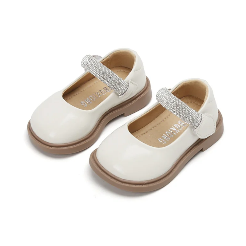 Baby Shoes Spring/Autumn Baby Shoes Leather Bright Rhinestone Girls Princess Shoes Single Fashion Little Kids Party