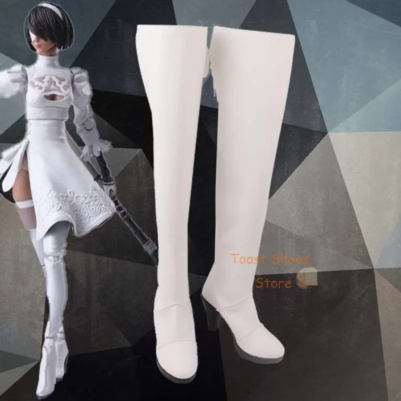 

Anime NieR: Automata 2B Cosplay Boots Comic Anime Game for Con Halloween Party Cosplay Costume Prop Shoes Cool Style