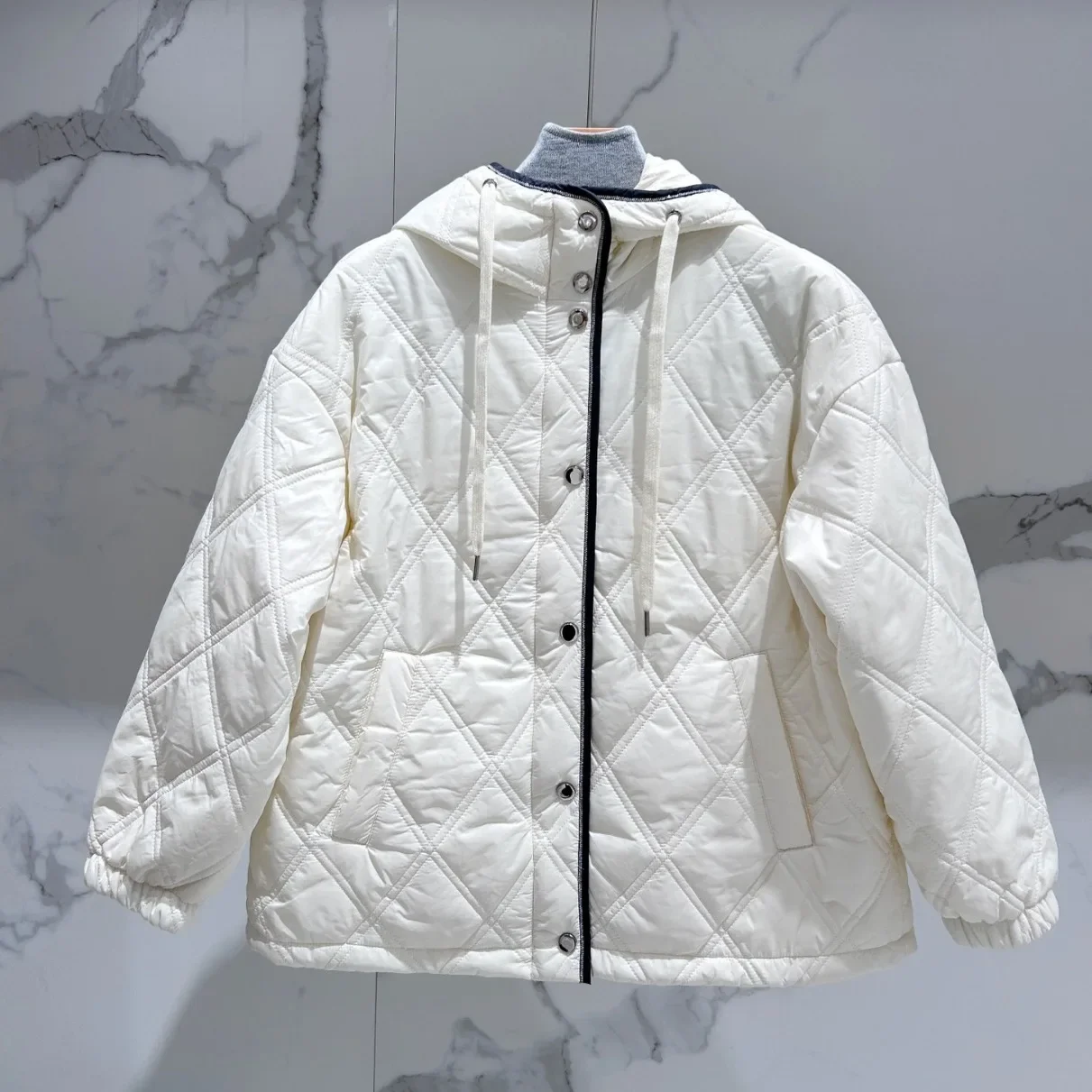 

2021 Autumn and Winter New Women Tweed Lapel Cardigan Short Jacket