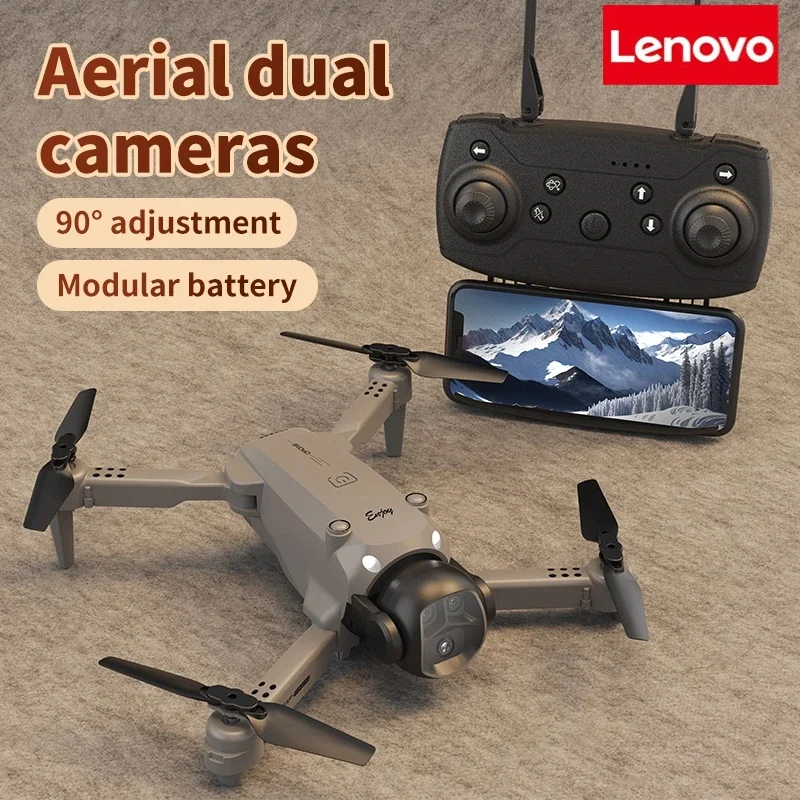 Vue aérienne capturée par le drone Lenovo E4 8K HD, montrant une rivière et une forêt.