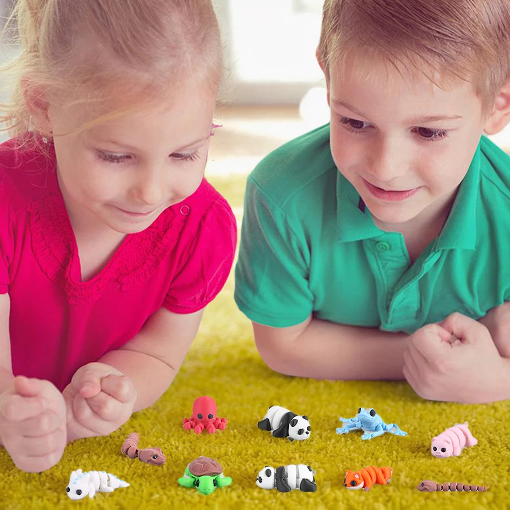 8/16pcs 3D Printed Fidget Toy Cute Small Animal Figures Adorable Animal Figurines Birthday Gifts for Boys Girls