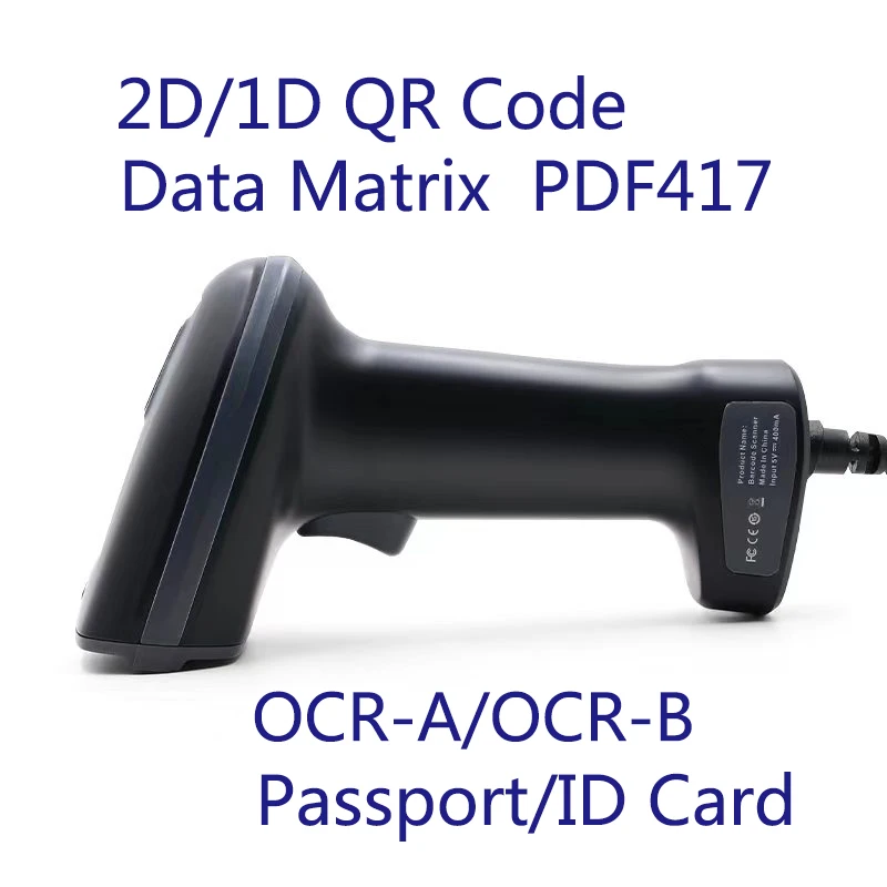 Handheld Portátil Ocr Barcode Scanner Leitor Usb com Fio Matriz de Dados para Loja de Varejo Passaporte Carteira de Identidade Mrz Pdf417 2d 1d - Imagem 4