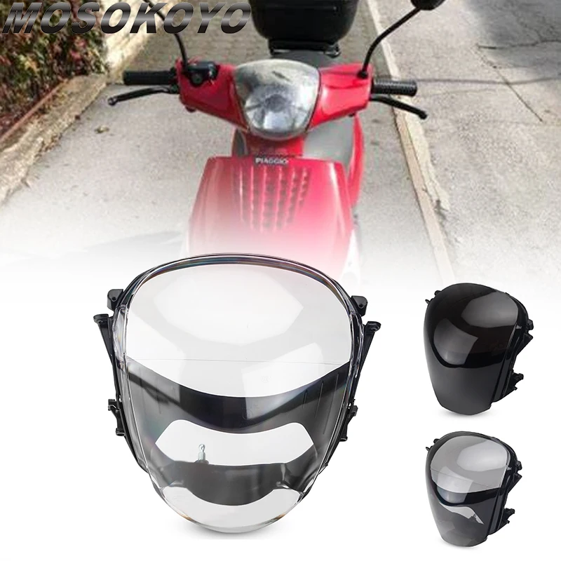 

Scooter Headlight Cover Glass Front Head Light Lamp for Piaggio Zip 100 98 4T 125 124 50 49 2T AC 50 49 4T 50 2T DT LC SP SP2