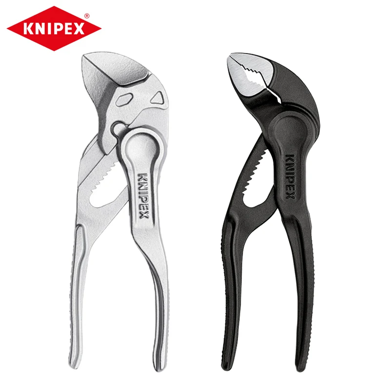 Knipex 87 00 100 Cobra Xs Mini Pinza Per Pompa Dell'Acqua 86 04 100 Chiave Per Pinze 4 ''2 Pezzi Set
