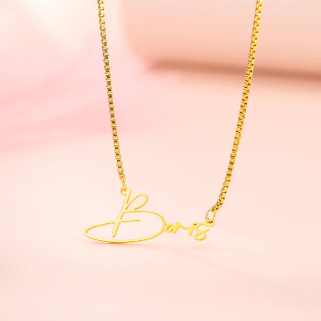 collier arabe personnalisé inoxydable， collier personnalisé prénom，Islam Bijoux collier prenom arabe， bijoux personnalisés，collier prenom personnalisable inoxydable，femme hommes colliers en acier inoxydable bijoux
