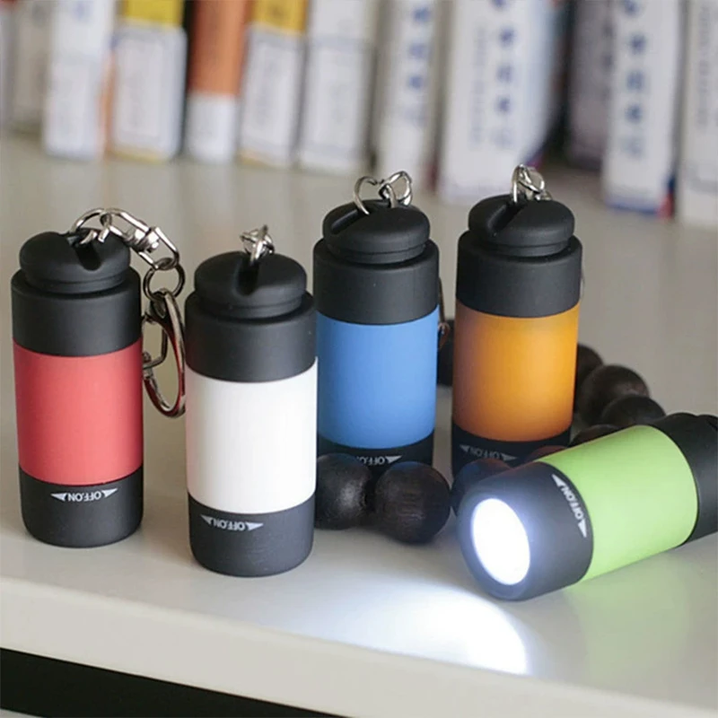 USB Rechargeable LED Mini Flashlight Multifunction Torch Lamp Pocket Keychain Outdoor Camping Hiking Light