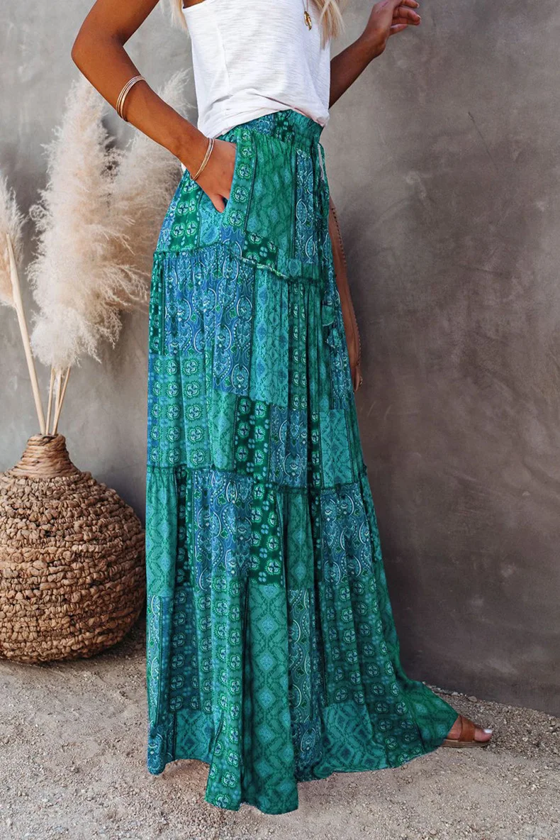 Mooie Rokken Dames NSICBMNO Zomer Maxi Rok Dames Elastische