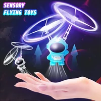 Flying Robot Astronaut Toy Aircraft High-Tech Hand-Controlled Drone Interactive Dual Wings with Lights Outdoor Gifts for Kids 1