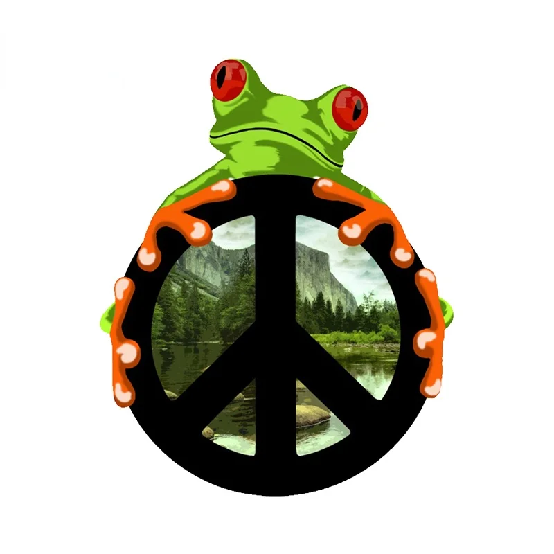 

Creative Landscape Scenery Frog Fashion Car Stickers PVC High Quality Bumper Body Window Decoration Sunscreen Beautiful Decal