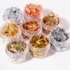 Nail Art Accessories Gold Silver Copper Foil Sequins Glitter Leaf Flake Sheet Bulk Foil Paper For Gilding Manicure Decoration 2