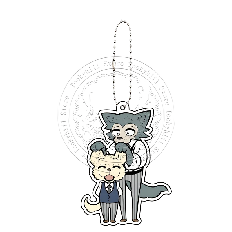 BEASTARS Acryl-Schlüsselanhänger Anime-Charaktere Rouis Legoshi Hal Taschenanhänger Studenten-Schlüsselring Deko-Accessoires Kawaii Paar-Set Geschenk – Detail 10