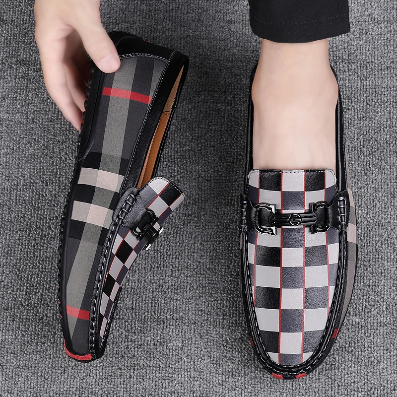 casual sneakers leather shoes leather sneakers Men Casual Leather Shoes Outdoor Fashion Breathable Sole Size 46