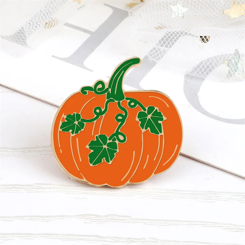 Fashion Pumpkin Enamel Pin Custom Happy Halloween Brooches