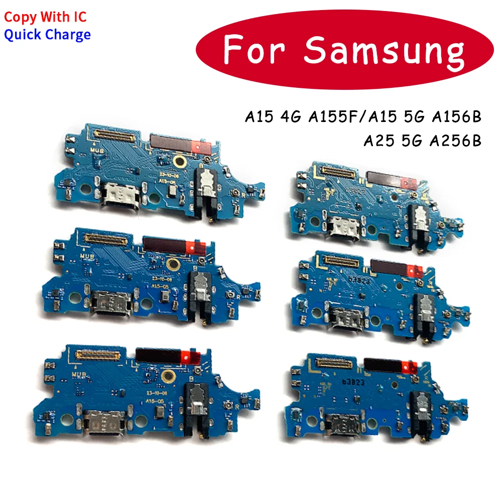 

10 шт. для Samsung A15 4G A155F A25 5G A256B A156B USB зарядная плата док-порт гибкий кабель запасные аксессуары