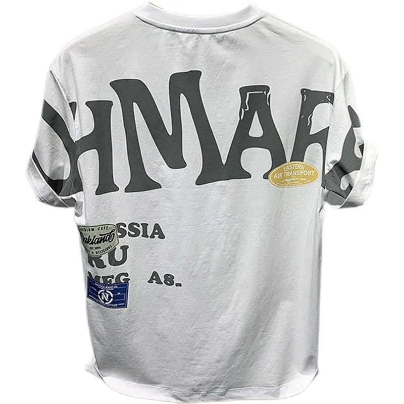 thumbnail image 1 of Camiseta para hombre, nueva camiseta de algodón de verano, blanca, de poliéster, estampada, para hombre, ropa de calle de anime, cuello redondo, amarilla, para gimnasio, 1 of 5
