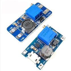 MT3608 Adjustable Boost Module 2A Boost Plate Step Up Module With Micro-USB 2V-24V To 5V 9V 12V 28V