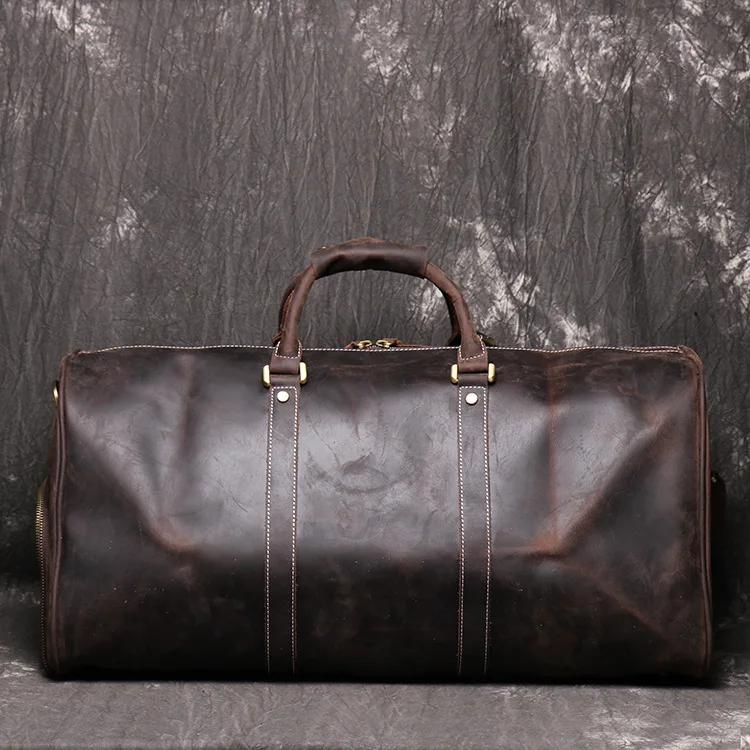 Large Leather Duffle Bag | Talarurus Large Leather Duffle Bag