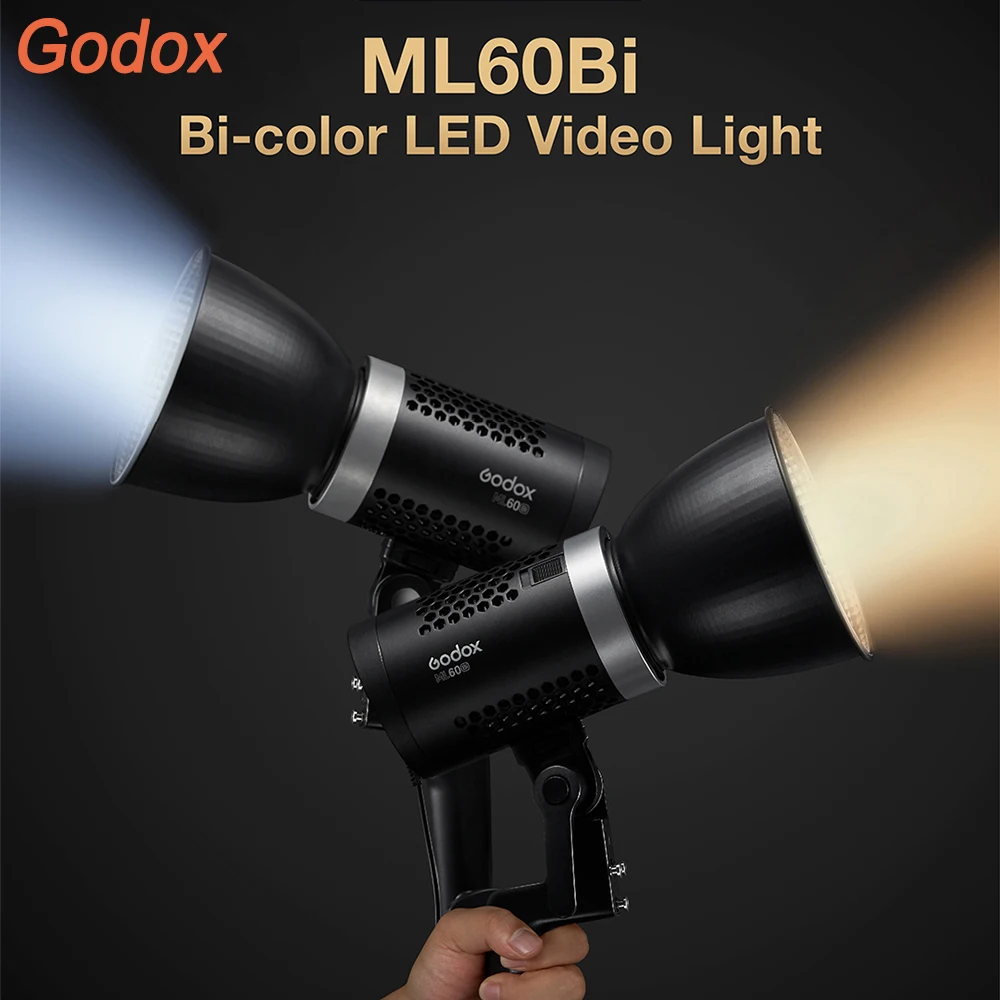Godox Ml60bi Led Light Ml60 Bi 60w Bicolor Outdoor Video Light Silent Brightness Adjustment