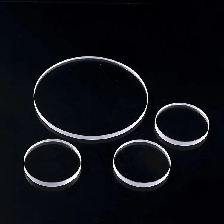 원형 직경 1-150mm 초박형 0.5mm 두께의 석영 유리 시트는 고온 자외선 투과에 강합니다.