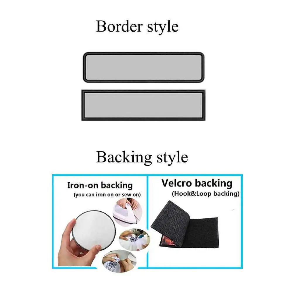 2PCS Toppe Con Nome Ricamate Personalizzate, Toppe Tattiche Rimovibili Personalizzate Con Gancio E Anello, Etichette Tattiche Ricamate Per Giacche Gilet Zaino - Foto 2