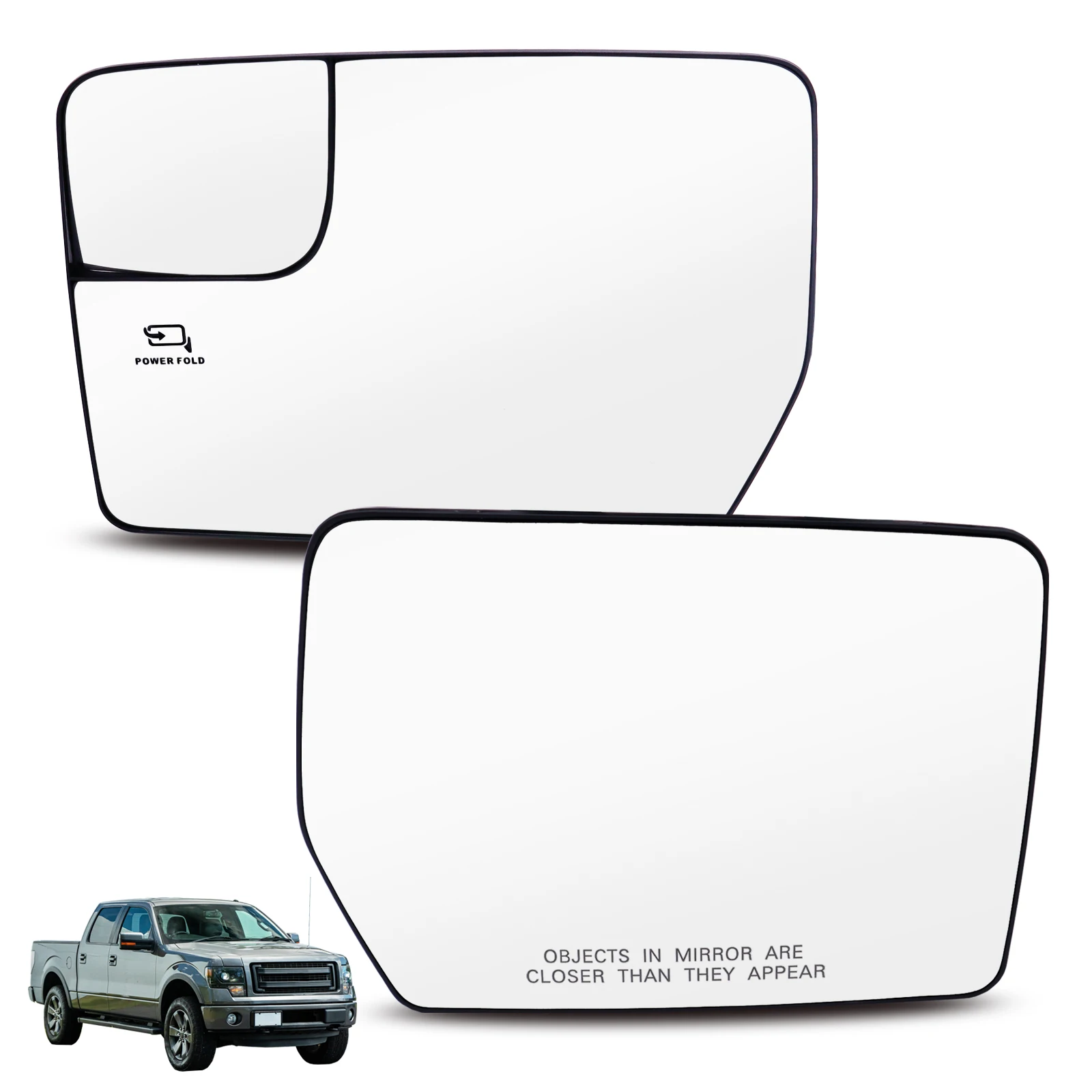 

Левое правое боковое зеркало, Выпуклое стекло заднего вида с подогревом для Ford F-150 F150 2004 2005 2006 2007-2008 пикап BL3Z17K707D