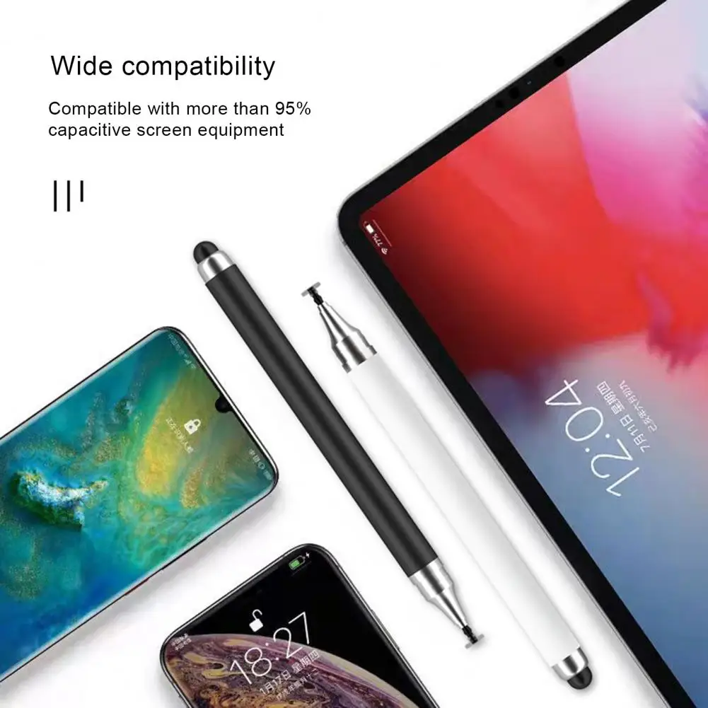 

Lightweight Touch Pen Comfortable Grip Tablet Phone Drawing Stylus Pen 2 in 1 Universal Stylus Pen Office Working