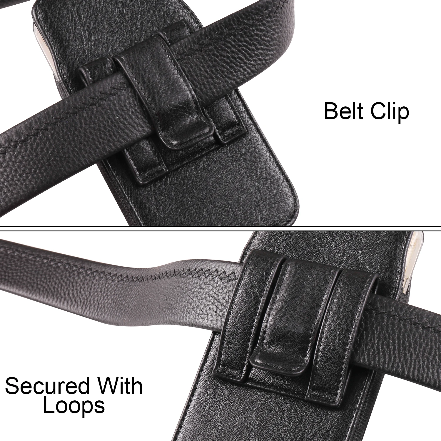 Genuine Leather Belt Clip Phone Case Holster Pouch - Men's Waist Bag