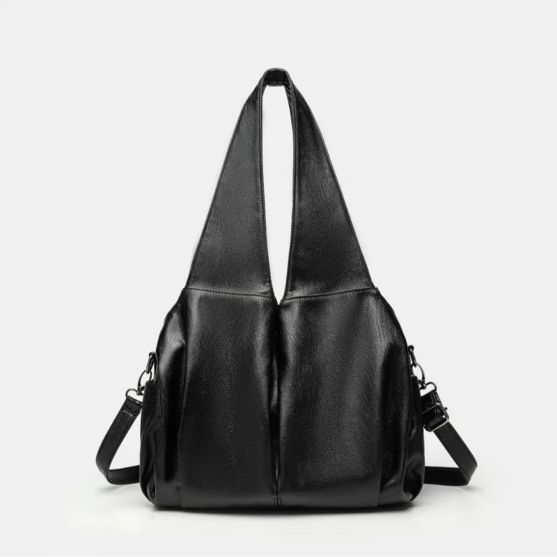 Women's retro PU handbag with zipper closure crossbody bag with multiple pockets, travel fashion daily handbag